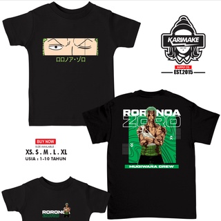 YFFYK เสื้อยืดผ้าฝ้ายพรีเมี่ยมเสื้อยืด พิมพ์ลายอนิเมะ One Piece RORONOA ZORO EYES STREET STYLE