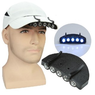 5 LED Cap Hat Brim Clip Light Lamp Hunting Fishing Cycling Headlamp Headlight