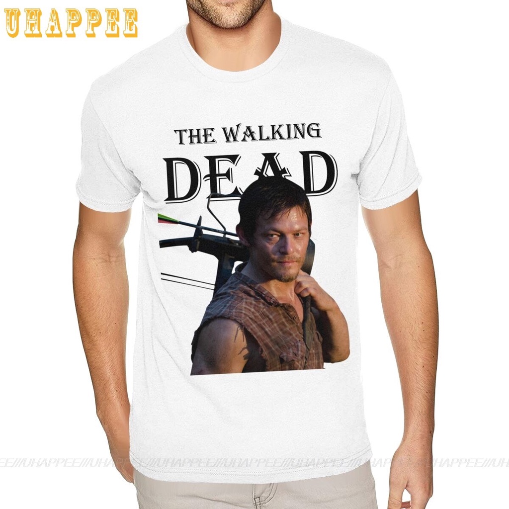 เสื้อยืดแขนสั้น พิมพ์ลาย The Walking Dead Merchandise เหมาะกับใส่ออกกําลังกาย แฟชั่นสําหรับผู้ชายS-5XL