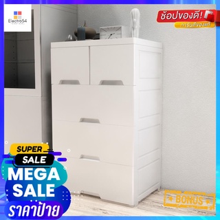 ตู้ลิ้นชัก 4 ชั้นทึบ STACKO NEAT 58x40x93.5 ซม. สีขาว4 DRAWER STACKO NEAT 58X40X93.5CM WHITE