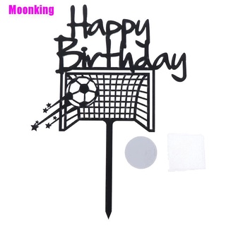 [Moonking] ป้ายท็อปเปอร์อะคริลิค Happy Birthday สําหรับตกแต่งเค้กวันเกิด