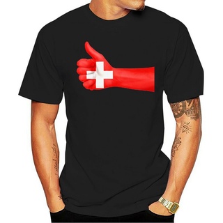 Switzerland เสื้อยืดลําลอง ผ้าฝ้าย แขนสั้น คอกลม พิมพ์ลายตัวอักษร S-5XL สีพื้น แฟชั่นฤดูร้อน สําหรับผู้ชาย และผู้หญิงS-5