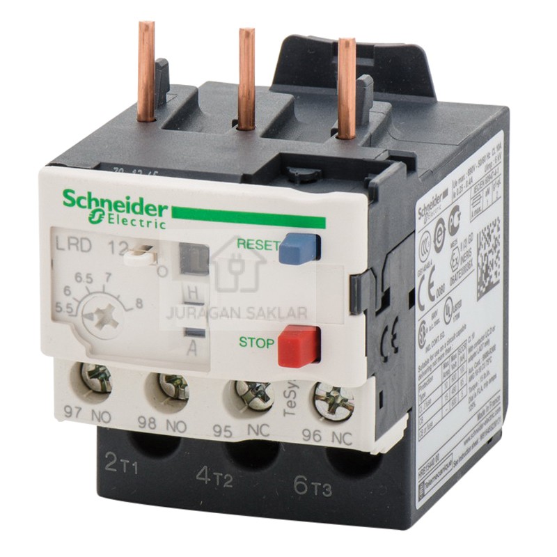 เทอร์มิสเตอร์รีเลย์โอเวอร์โหลดความร้อน Schneider LRD 12 LRD12 5.5 - 8A