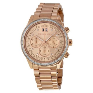 Michael Kors Brinkley Chronograph Rose Dial Rose Gold-tone LadiesMK6204