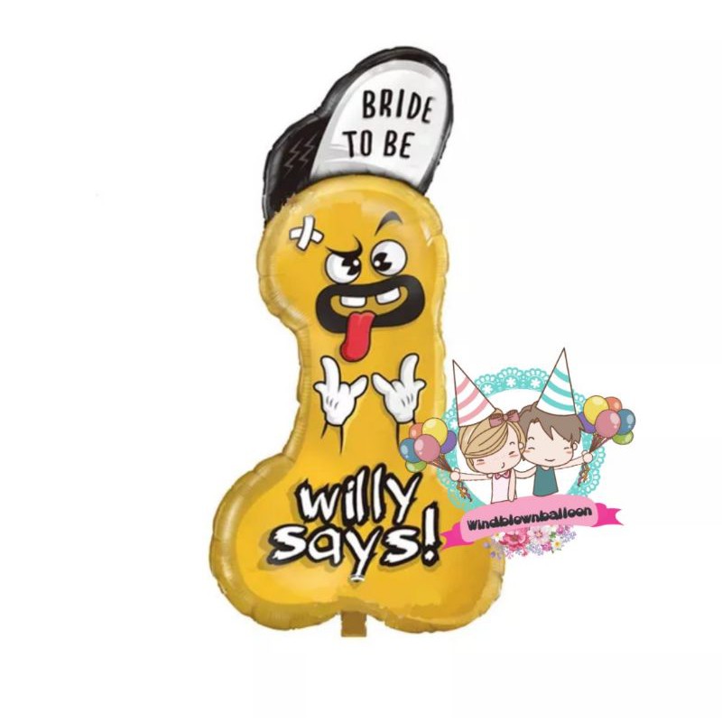 WINDBLOWN BALLOON NAUGHTY MR GROOM BACHELORETTE PARTY BRIDAL SHOWER BRIDE TO BE BALLOON