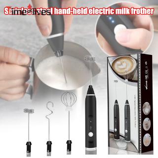 TF▶ Milk Frother Handheld Electric Foam Maker for Coffee Lattes Mini Blender and Foamer with Stainless Steel Whisk