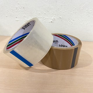 เทปใส OPP ยี่ห้อ louis Tape (6ม้วน/แพ็ค) หน้าเทปกว้าง 2 นิ้ว ยาว 45 หลา (ใส, น้ำตาล) เทปกาวใส สก๊อตเทป เทปปิดกล่อง