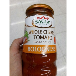 🔥แนะนำ🔥 Sacla Whole Cherry Tomato Pasta Sauce พาสต้า ซอส แซคล่า 420 กรัม