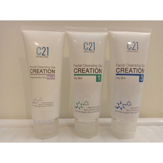 Facial cleansing gel creation C21 No.0 ขนาด 50ml และ 100 ml