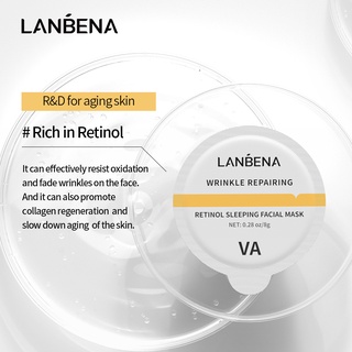 Lanbena Retinol มาส์กหน้า ต่อต้านริ้วรอย บํารุงผิวหน้า