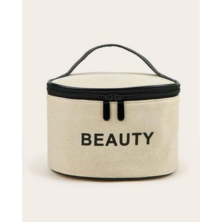 Beauty bag กระเป๋า make up ผ้า canvas สกรีน BEAUTY