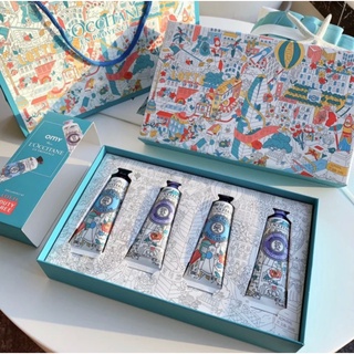 Loccitane /LOccitane Graffiti ชุดครีมทามือ กล่องของขวัญ เชียร์บัตเตอร์ ดอกกุหลาบ ขนาด 4*30 มล. พร้อมของที่ระลึก