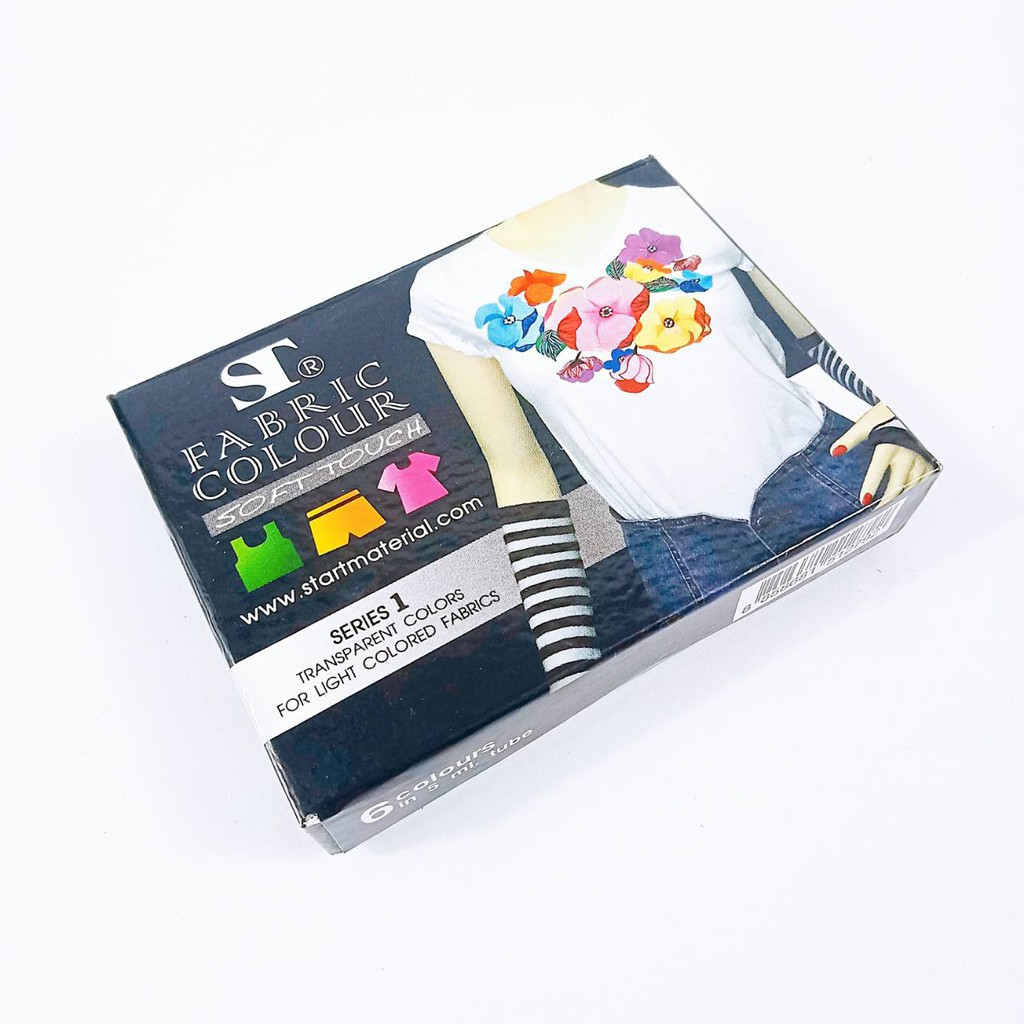 สีเพ้นท์ผ้าโปร่ง ST Fabric Colour Touch Set 6/12 สี ขนาด 5 ml   1 SET