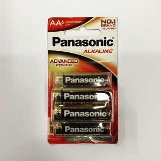 ถ่าน Panasonic ALKALINE ขนาด AA แพค 6 ก้อน ของแท้