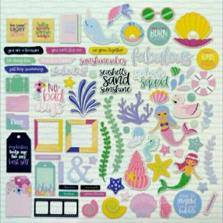 70 ชิ้น Scrapbook paper กระดาษไดคัท Rosies studio paper diecut shape ใช้ตกแต่งแพลนเนอร์ scrapbooking สแครปบุ๊ค