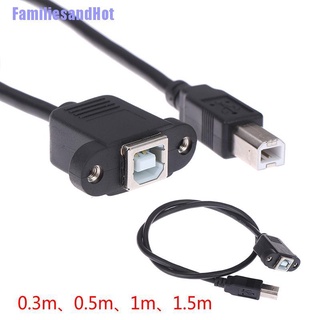 Fw ++ สายเคเบิ้ลต่อขยาย Usb 2.0 Type B Male To Type B Female พร้อมเมาท์ต่อขยาย