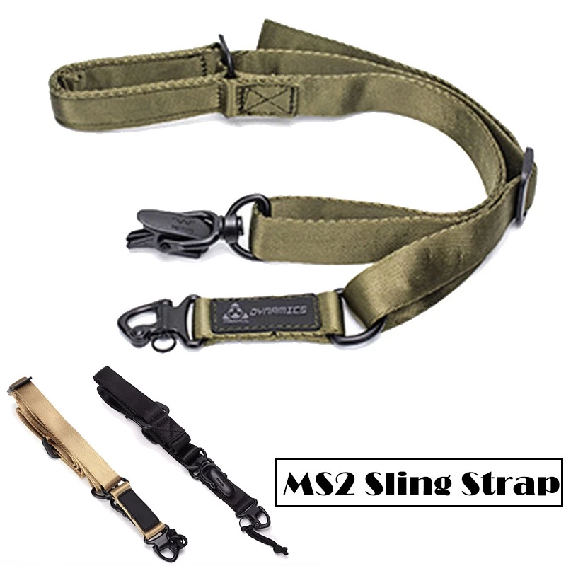 ยุทธวิธี Multi-Mission Double Point Sling Strap System Mount Set เหมาะสําหรับ MS2 Single Point Strap สายคล้องกล้อง