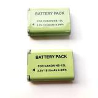 แพ๊คคู่ จำนวน 2 ก้อน Battery NB-12L Canon Digital Camera Battery NB-12L (Green)