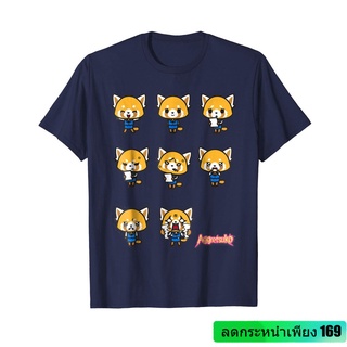 เสื้อยืดผ้าฝ้าย พิมพ์ลาย  Aggretsuko Current Mood สําหรับผู้ชาย 24547