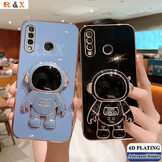 เคสโทรศัพท์มือถือ ยางนิ่ม ลายนักบินอวกาศ พร้อมขาตั้ง พับได้ หรูหรา สําหรับ Huawei Y6P Y7A Y9S Y7 Pro Y9 Prime 2019 Nova 9 SE Nova 8i 7i 7SE Nova 5T 3i