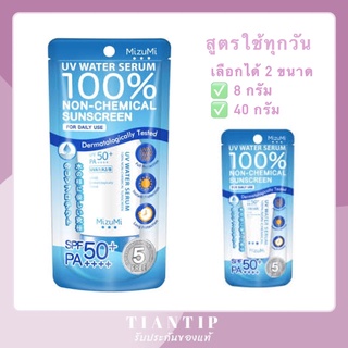 หมดปี 2025✨กันแดด Mizumi UV WATER SPF50+ PA ++++ สูตรสีฟ้า สำหรับใช้ทุกวัน