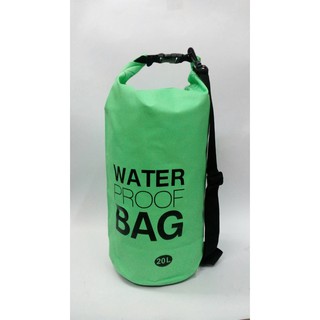 Waterproof Bag กระเป๋ากันน้ำ สีเขียว ขนาดความจุ 20 ลิตร