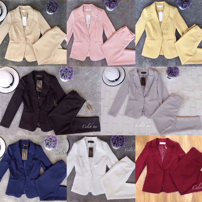 celeb tar #เสื้อสูทสีดำ #เสื้อสูทสีขาว #เสื้อสูทสีบานเย็น #เสื้อสูทสีชมพู #เสื้อสูทสีกรม #เสื้อสูทสีม่วง #เสื้อสูทน้ำตาล