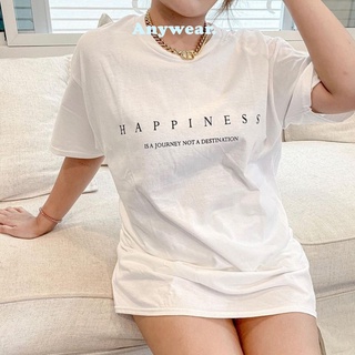 Anywear.tshirt เสื้อยืดสไตล์มินิมอล รุ่น Happiness ใส่สบาย ใส่ง่ายกับทุก look