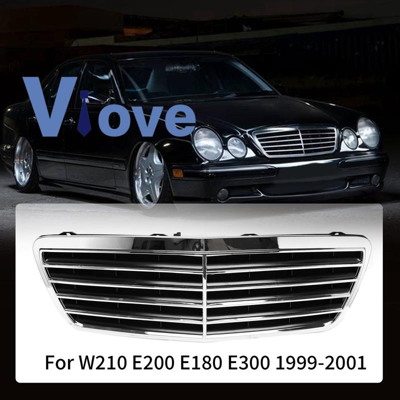 กระจังกันชนหน้ารถยนต์ สําหรับ Mercedes-Benz W210 E200 E180 E300 1999-2001