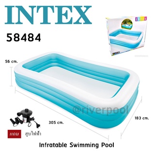 INTEX 58484 Inflatable Swimming Pool สระน้ำเป่าลม รุ่นใหม่ แถม!! สูบไฟฟ้า