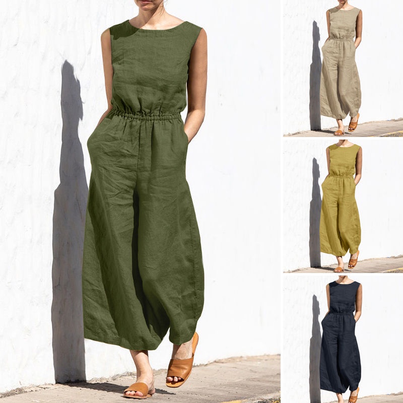 High-End Jumpsuit 2023 ฤดูร้อนวันSlimmerดูยาวอินเทรนด์สไตล์บาง
