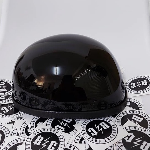 หมวกกันน็อค AHP DOT กะลาครึ่งใบ สีดำเคลือบเงา - รูปที่ 3