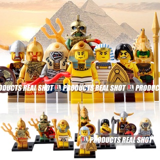 ฟิกเกอร์ รูปนักรบฟาโรห์ Atlantis Aztec Warrior Mummy Barbarian ขนาดเล็ก สไตล์โบราณ XH0161