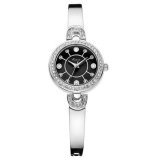 Kimio นาฬิกาข้อมือผู้หญิง สายสแตนเลส สีเงิน/หน้าปัดสีดำ รุ่น KW6130