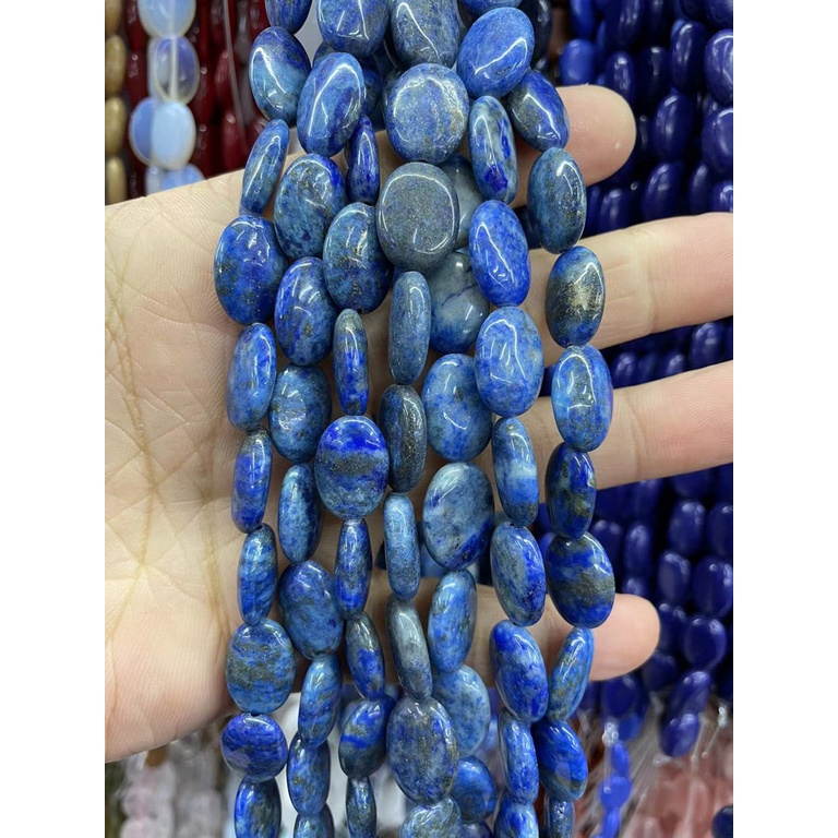 ลูกปัดหินธรรมชาติ ทรงวงรี ขนาด 10x14 มม. หลากสี สําหรับทําเครื่องประดับ สร้อยข้อมือ DIY - รูปที่ 6