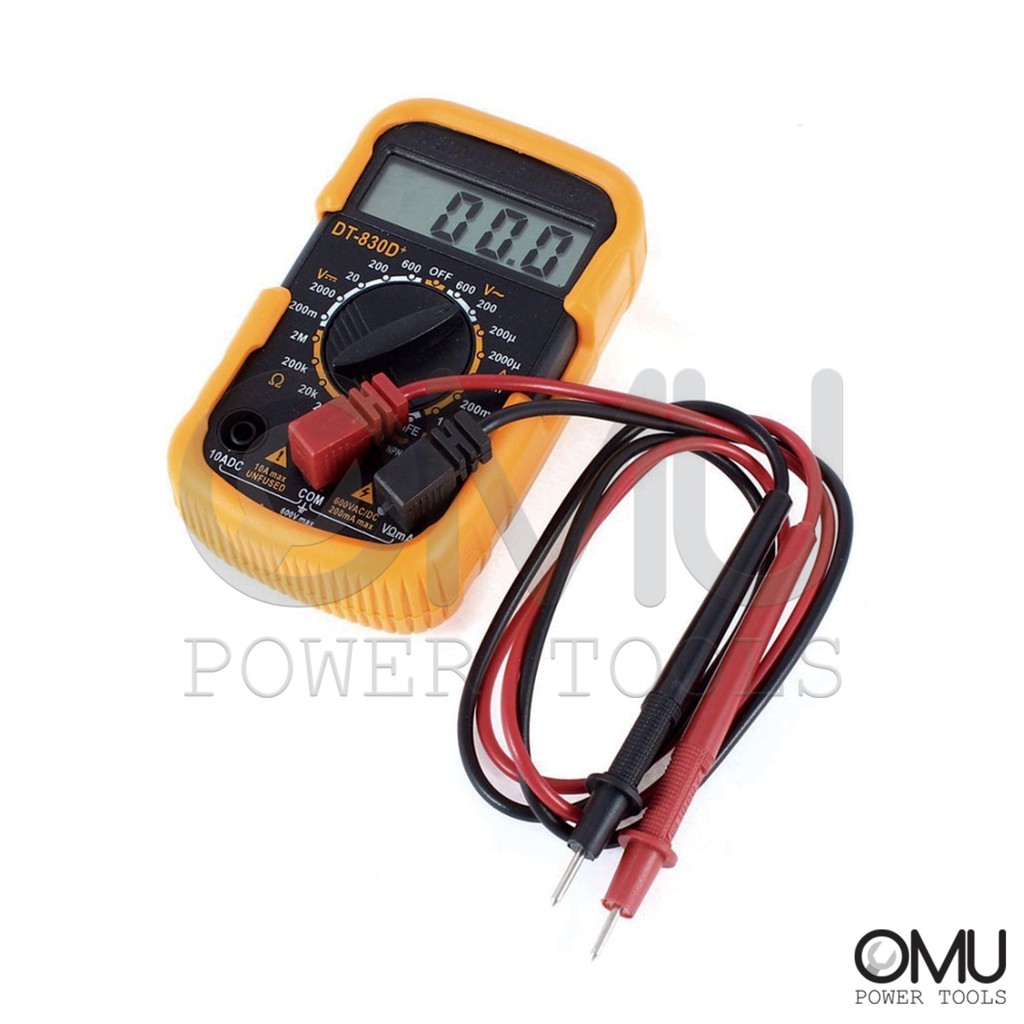 ดิจิตอล มัลติมิเตอร์ DT-830D Multimeter โวลท์ แอมป์AC DC มิเตอร์ โอห์ม hFEทรานซิสเตอร์ LED ไดโอด IC 