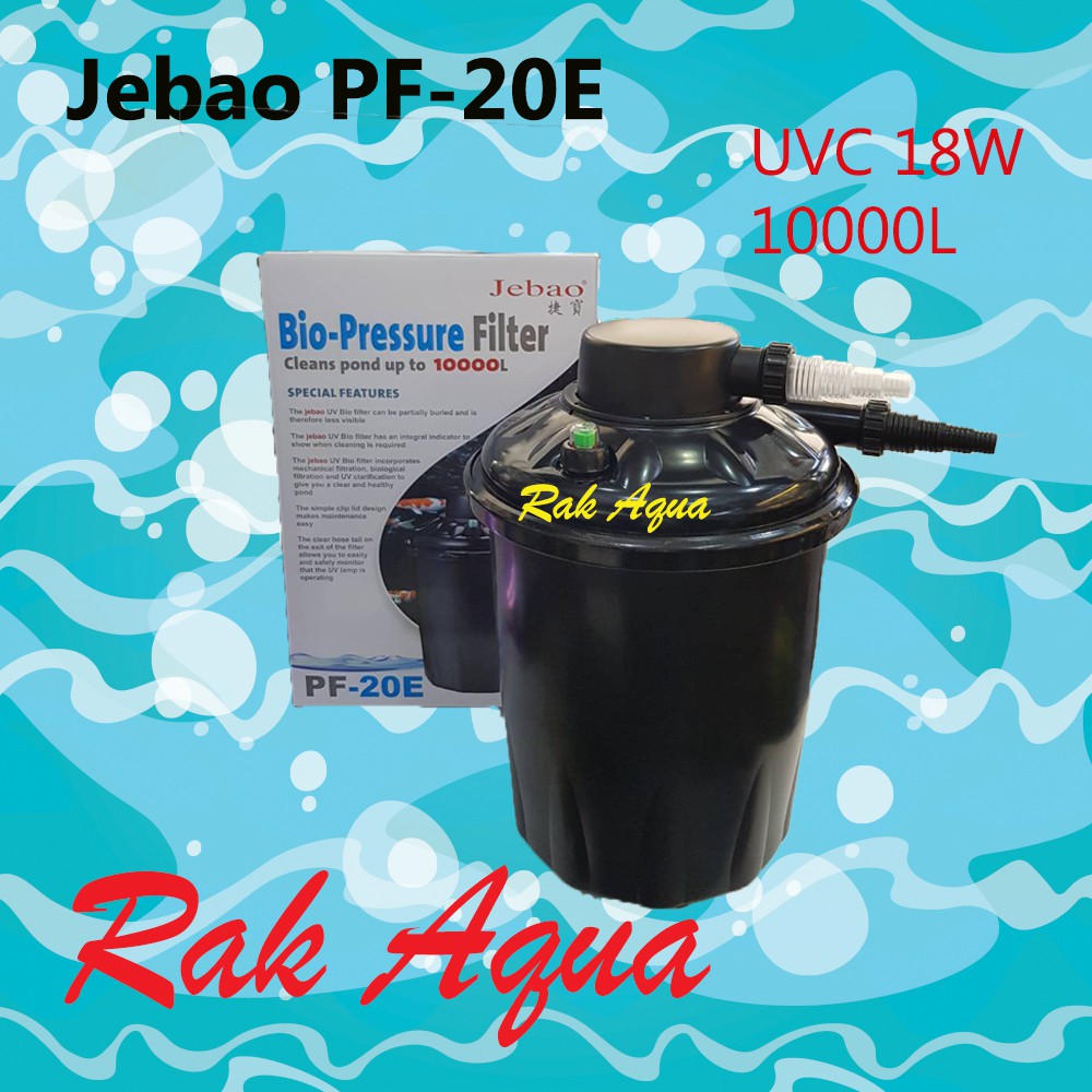 ถังกรองนอก พร้อมยูวี Jebao PF-20E Bio-Pressure Filter ขนาด 10000 ลิตร UVC 18w