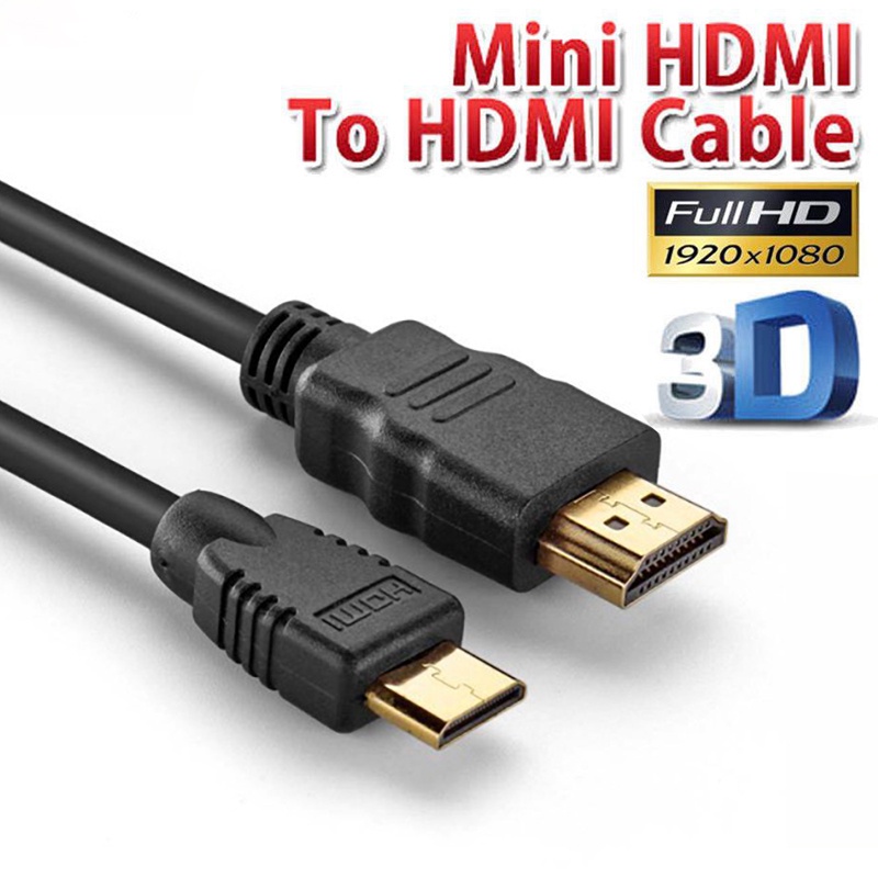 คลังสินค้าพร้อม1M 1.5M Mini HDMI To HDMI Cable HD 4K 1080P อะแดปเตอร์ HDMI ความเร็วสูงสําหรับ Pc Tv Monitor โปรเจคเตอร์กล้อง Dvd
