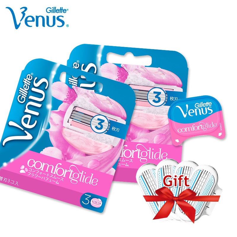 Gillette Venus ใบมีดโกนหนวด พร้อมสบู่สปา 3 ชั้น แบบเปลี่ยน สําหรับผู้หญิง