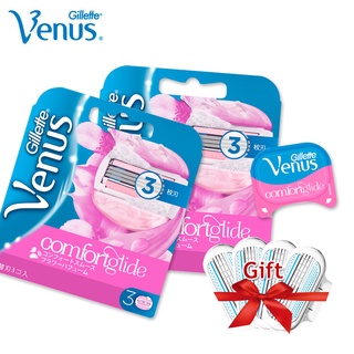 Gillette Venus ใบมีดโกนหนวด พร้อมสบู่สปา 3 ชั้น แบบเปลี่ยน สําหรับผู้หญิง