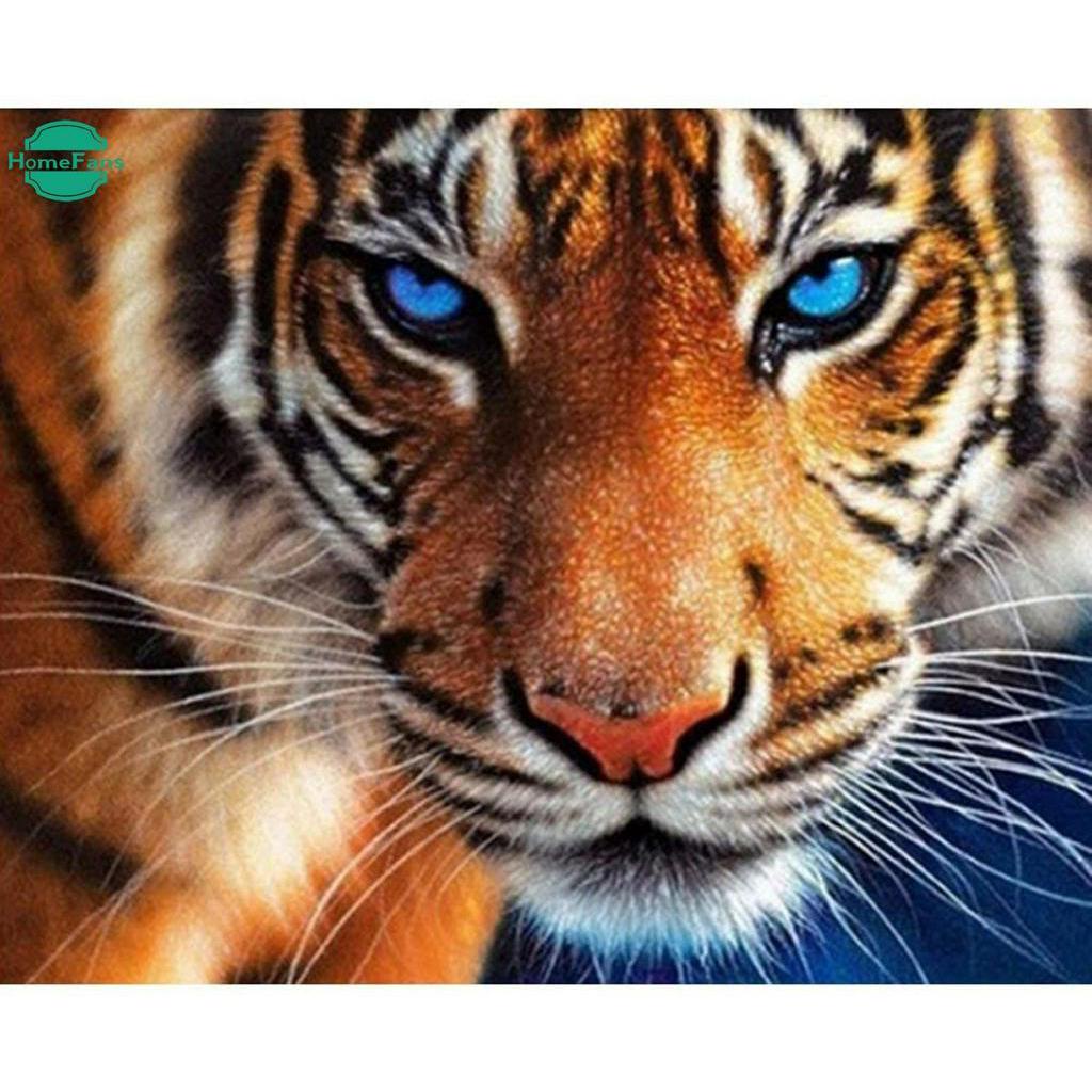 DIY 5D Diamond Painting Kit Tiger Full Diamond Painting, Home Wall Decoration Technology 40x30 cm