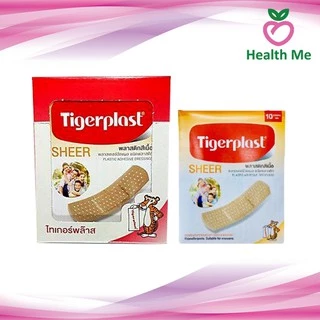Tigerplast ไทเกอร์พล๊าส พลาสเตอร์ปิดแผลชนิดผ้ายืด Premium / สีใส / สีเนื้อ (1 กล่อง = 100 ชิ้น)