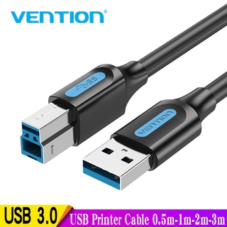 Vention Usb 3 . 0 A To Usb 3 . 0 B Square Interface สายเคเบิ้ลความเร็วสูง 5 Gbps สําหรับ Hdd Case , Web Camera , Digital Video , Etc .