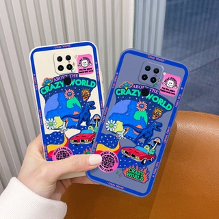 เคส โลกที่บ้าคลั่ง เคสมือถือ ป้องกันเลนส์ Phone Case For Xiaomi Redmi Note 9 Pro Max 9Pro 9ProMax 9s 9T ซิลิโคนเหลวแบบนิ่ม ปกโทรศัพท์