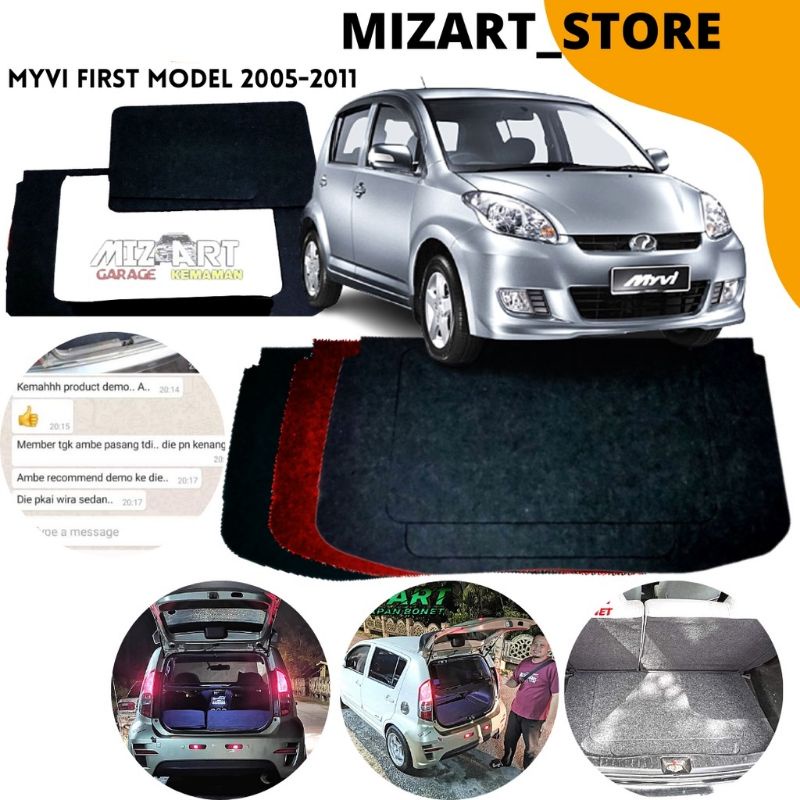 ร้อน! (ADA PINTU) PAPAN BONET KERETA PERODUA MYVI LAMA FIRST MODEL PLYWOOD TEBAL 12MM KALIS AIR / SP