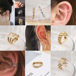 WFH |2| Ear cuff เกี่ยวหูสไตล์มินิมอล เรียบหรู สีเงิน สีทอง