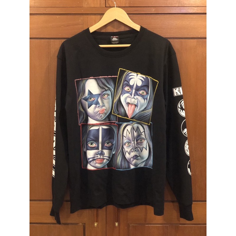 เสื้อวง เสื้อสเว็ตเตอร์วง KISS แขนยาว สีดำ แขนจั้ม สกรีนคุณภาพ