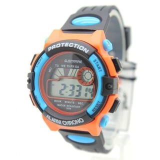 Submariner (Candy Mix) นาฬิกาผู้หญิงและเด็ก สายยาง ระบบ Digital S-CM1(Orange)