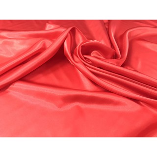 ผ้าซาตินเครป เนื้อนุ่มเนียน เงางาม ไม่ยับ ดูหรูหรา 96 สี ⭐️ Satin Crepe for Womens Dresses &amp; Home Furnishing