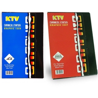 กระดาษคาร์บอน 21x33ซม. น้ำเงิน (100แผ่น) KTV Graphic